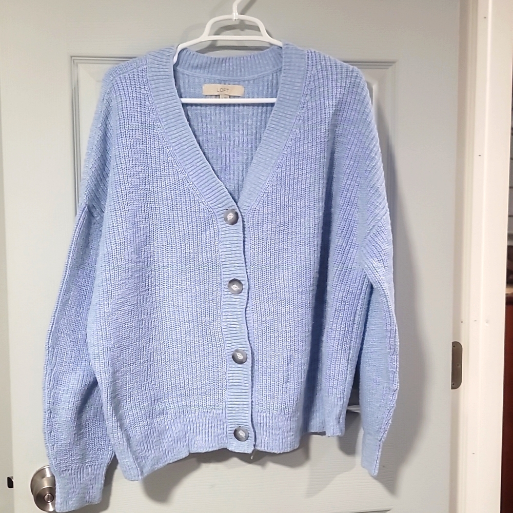 ⭐️Light blue cardigan sweater
